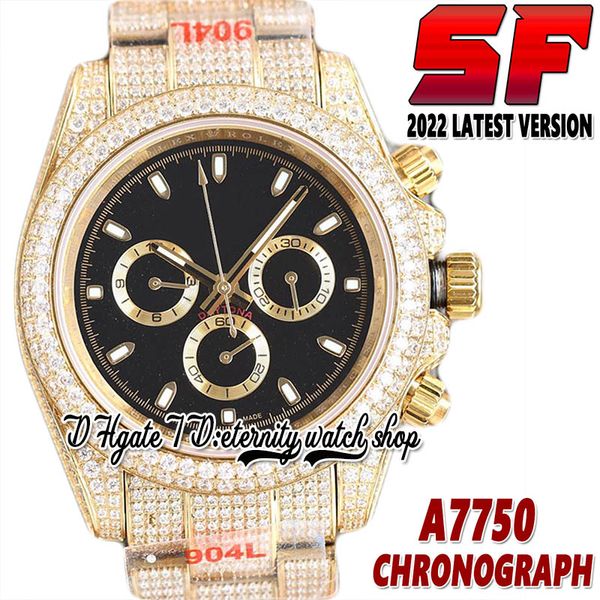 2022 sf v2 116508 eta 7750 sa7750 chronograph automatic mens watch 116503 black dial 904l stainless case iced out diamonds bracelet eternity, Slivery;brown
2022 sf v2 116508 eta 7750 sa7750 chronograph automatic mens watch 116503 black dial 904l stainless case iced out diamonds bracelet eternity, Slivery;brown