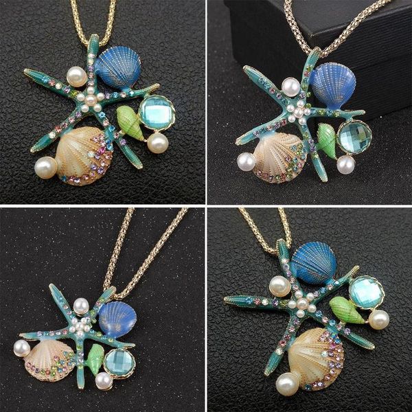 pendant necklaces women bohemian shell starfish female necklace jewelry girls gifts fashion chain party alloy s2o1, Silver
pendant necklaces women bohemian shell starfish female necklace jewelry girls gifts fashion chain party alloy s2o1, Silver