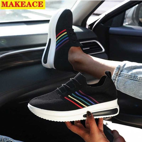 women's fashion soft bottom outdoor sports shoes soft bottom knitting breathable comfortable mesh shoes vulcanized flat shoes y0907, Black
women's fashion soft bottom outdoor sports shoes soft bottom knitting breathable comfortable mesh shoes vulcanized flat shoes y0907, Black