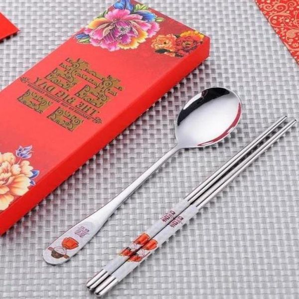 flatware sets 150 pcs/lot stainless steel dinnerware double happiness red color spoons chopstick wedding party gifts for guest
flatware sets 150 pcs/lot stainless steel dinnerware double happiness red color spoons chopstick wedding party gifts for guest