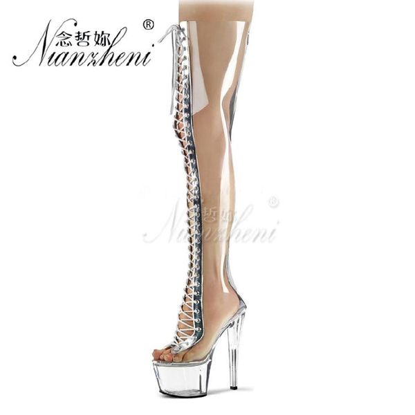 boots devil's2021 british style 13cm super high shoes 15cm transparent thin heel lace up net red women's over knee, Black
boots devil's2021 british style 13cm super high shoes 15cm transparent thin heel lace up net red women's over knee, Black