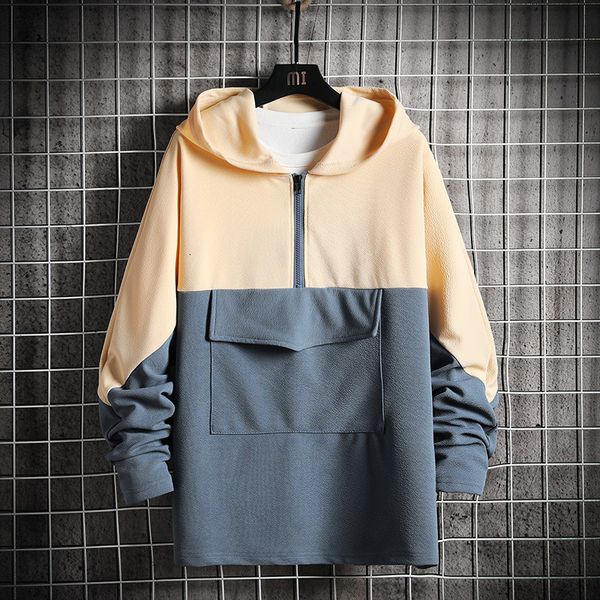 2021 new tamanho dos eua moda cor bloco hoodies moletom solto ajuste masculino hip hop streetwear retalhos homem com capuz roupas 7ivt, Black
2021 new tamanho dos eua moda cor bloco hoodies moletom solto ajuste masculino hip hop streetwear retalhos homem com capuz roupas 7ivt, Black