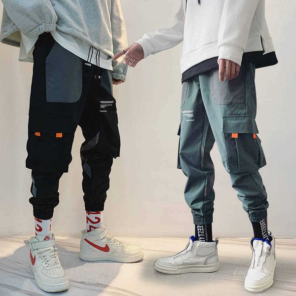 men's pants bolsos carga homens corredores casual baggy tticas calas harajuku streetwear hip hop dos ganhos de moda np1l, Black
men's pants bolsos carga homens corredores casual baggy tticas calas harajuku streetwear hip hop dos ganhos de moda np1l, Black