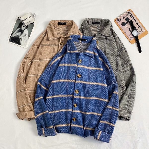 loose woollen autumn and winter casual cool fried street jacket fashion men's korean students, Black;brown
loose woollen autumn and winter casual cool fried street jacket fashion men's korean students, Black;brown