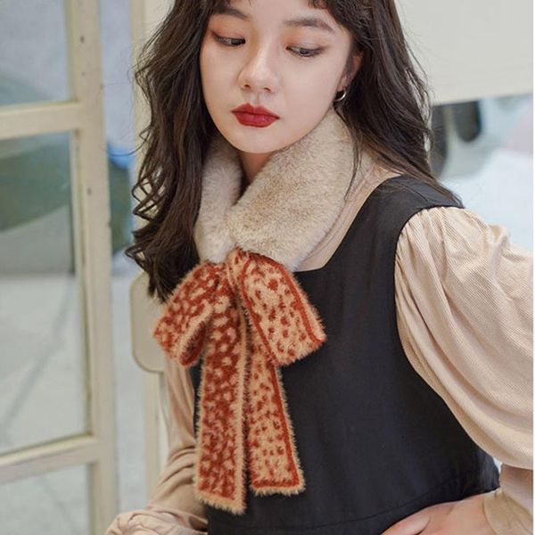 scarves korean mink velvet knit cross plush scarf women's fake collar knotted shawl winter faux fur leopard neck guard warm s29, Blue;gray
scarves korean mink velvet knit cross plush scarf women's fake collar knotted shawl winter faux fur leopard neck guard warm s29, Blue;gray