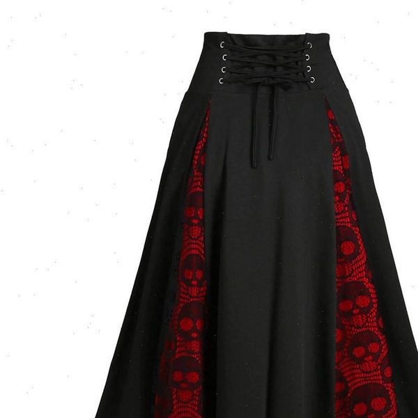 women skirt 38 gothic pleated plus size skull print lace patchwork high waist casual midi 2021, Black
women skirt 38 gothic pleated plus size skull print lace patchwork high waist casual midi 2021, Black
