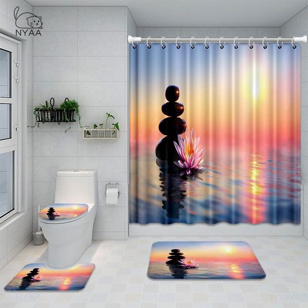 180x180 zen buddhism 3d printing bathroom shower curtain set anti-slip carpet toilet cover pad anti-slip mat shower curtain set
180x180 zen buddhism 3d printing bathroom shower curtain set anti-slip carpet toilet cover pad anti-slip mat shower curtain set