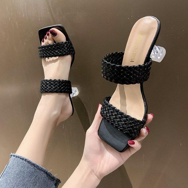 2021 summer women solid high heels sandals fashion clear heels slippers design thin ladies concise woman shoes plus size, Black
2021 summer women solid high heels sandals fashion clear heels slippers design thin ladies concise woman shoes plus size, Black