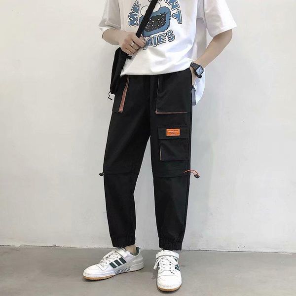 men's pants 2021men's spring and autumn overalls kpop smart casual mens clothing men trousers wide leg hiphop, Black
men's pants 2021men's spring and autumn overalls kpop smart casual mens clothing men trousers wide leg hiphop, Black