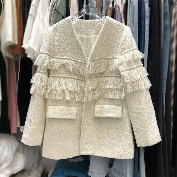 deat 2021 autumn winter women new fashion tassel decoration office lady long sleeve v-neck open stitch slim coat rc480, Black;brown
deat 2021 autumn winter women new fashion tassel decoration office lady long sleeve v-neck open stitch slim coat rc480, Black;brown