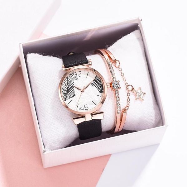 wristwatches 2pcs luxury women's watches bracelet set simple ladies women watch casual leather quartz wristwatch black clock relogio fe, Slivery;brown
wristwatches 2pcs luxury women's watches bracelet set simple ladies women watch casual leather quartz wristwatch black clock relogio fe, Slivery;brown