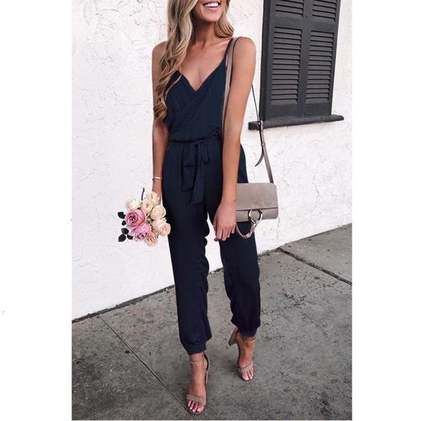 women's jumpsuits & rompers women summer casual solid spaghetti strap jumpsuit v neck sash high waist streetwear long pant romper plus, Black;white
women's jumpsuits & rompers women summer casual solid spaghetti strap jumpsuit v neck sash high waist streetwear long pant romper plus, Black;white