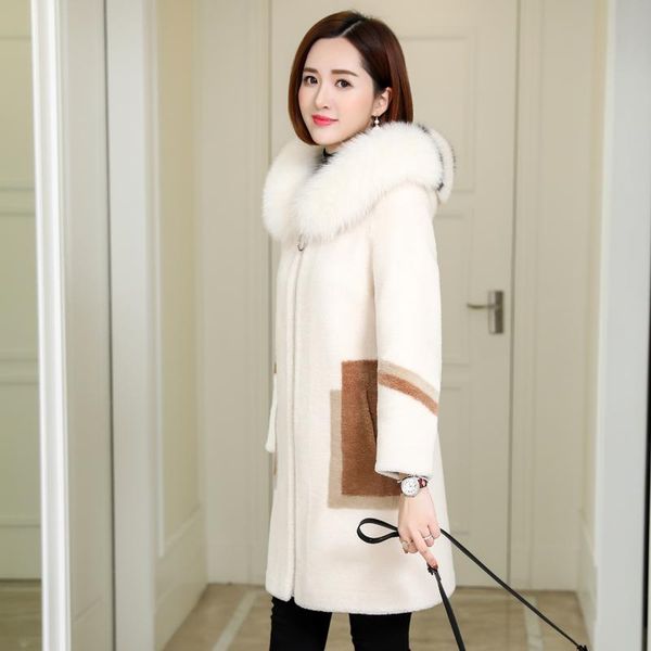 women's fur & faux wool coat 100% collar hooded female jacket women coats and jackets winter vintage clothing casacos zjt836, Black
women's fur & faux wool coat 100% collar hooded female jacket women coats and jackets winter vintage clothing casacos zjt836, Black