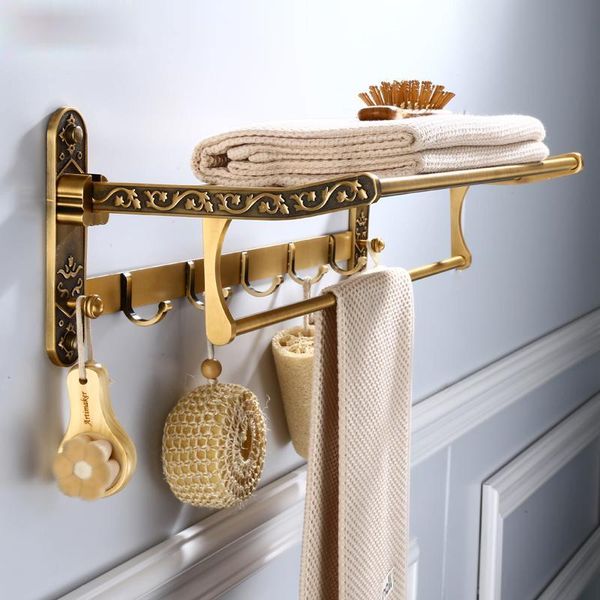 towel racks aluminum foldable antique brass bath rack active bathroom holder double shelf with hooks zm233
towel racks aluminum foldable antique brass bath rack active bathroom holder double shelf with hooks zm233