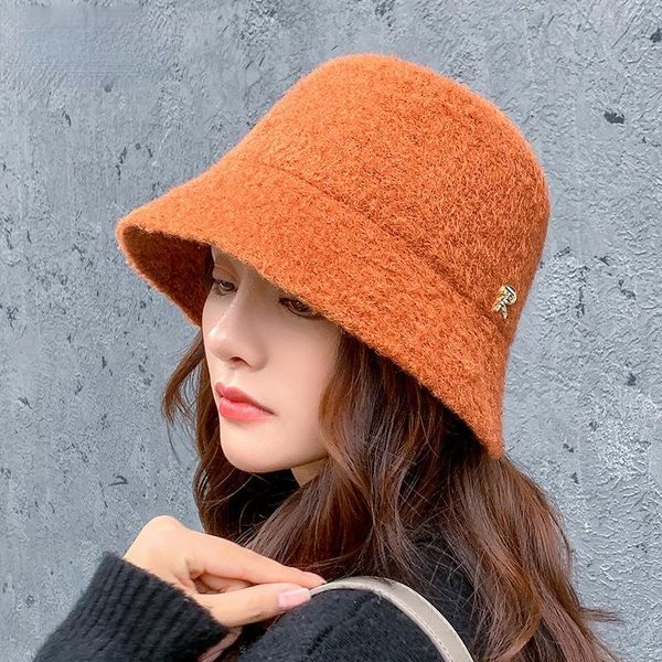 wide brim hats korean fashion hat lady autumn and winter versatile basin japanese warm woolen pure color fisherman knitting, Blue;gray
wide brim hats korean fashion hat lady autumn and winter versatile basin japanese warm woolen pure color fisherman knitting, Blue;gray