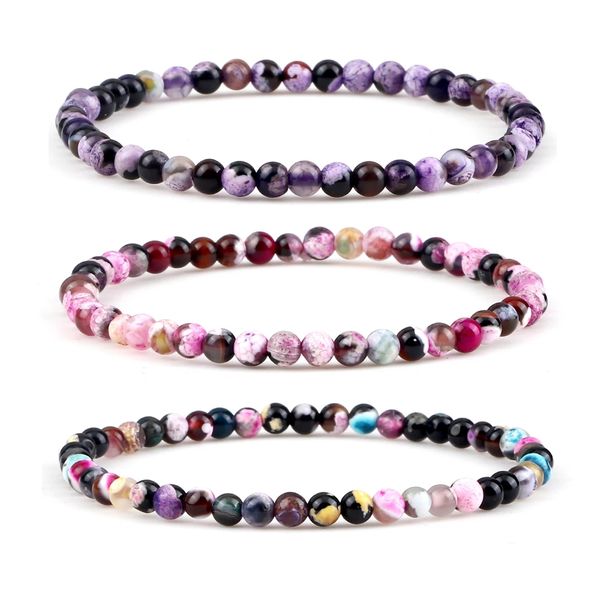 4mm agate strands bracelet natural stone elastic rope bracelets women multicolor bangles chain handmade couple gift lover, Black
4mm agate strands bracelet natural stone elastic rope bracelets women multicolor bangles chain handmade couple gift lover, Black