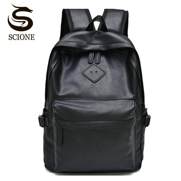 backpack scione black leather school women lapback pack men's business pu rucksack travel shoulder bag
backpack scione black leather school women lapback pack men's business pu rucksack travel shoulder bag