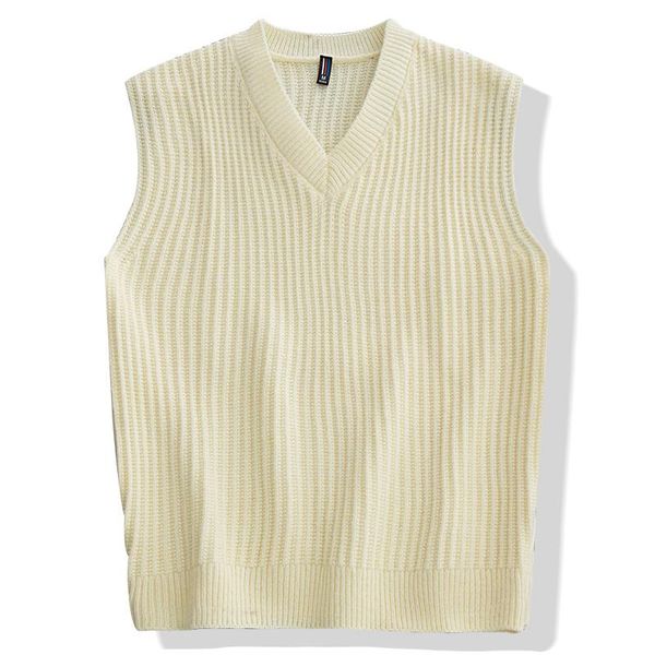 men's vests 2021 autumn fashion exquisite pure color youth casual vest sleeveless sweater college style, Black;white
men's vests 2021 autumn fashion exquisite pure color youth casual vest sleeveless sweater college style, Black;white