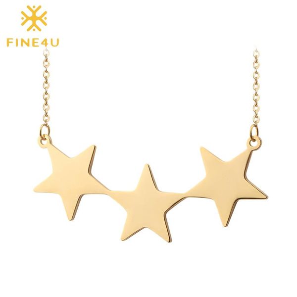 pendant necklaces fine4u n452 stainless steel big stars necklace for women gold color initial trendy jewelry, Silver
pendant necklaces fine4u n452 stainless steel big stars necklace for women gold color initial trendy jewelry, Silver
