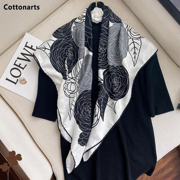 scarves 90cm vintage camellia silk square women neck scarfs office lady shawl bandanna handkerchief muffler foulard neckerchief, Blue;gray
scarves 90cm vintage camellia silk square women neck scarfs office lady shawl bandanna handkerchief muffler foulard neckerchief, Blue;gray