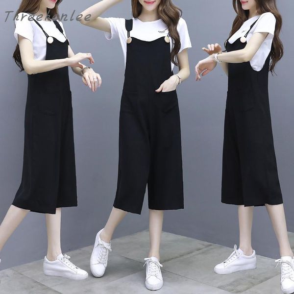 women's two piece pants 2021 summer sets woman casual solid o-neck shirt and wide leg overalls female korean fashion sweet suits, White
women's two piece pants 2021 summer sets woman casual solid o-neck shirt and wide leg overalls female korean fashion sweet suits, White