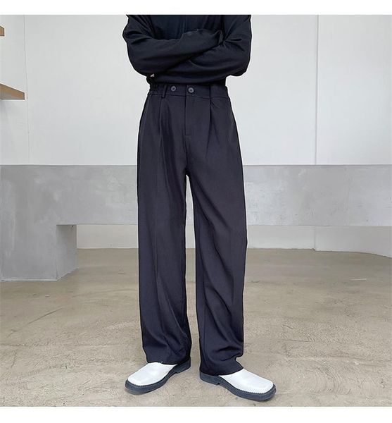 men's pants casual autumn korean version trend simple vertical straight versatile large leg length trousers, Black
men's pants casual autumn korean version trend simple vertical straight versatile large leg length trousers, Black