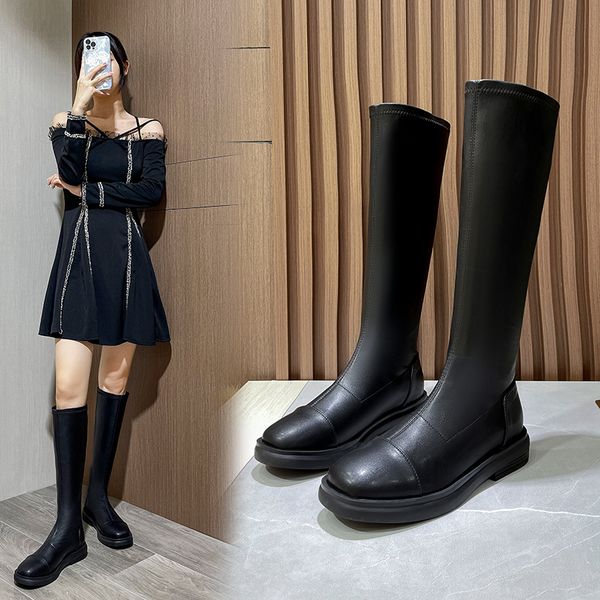 spring and autumn new leisure flat-bottomed boots, a foot pedal high knights british style, professional design., Black
spring and autumn new leisure flat-bottomed boots, a foot pedal high knights british style, professional design., Black