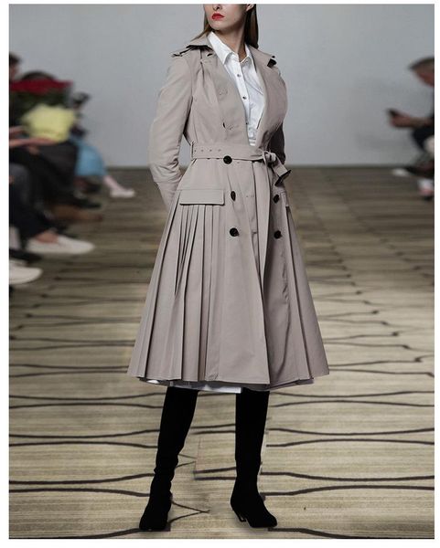 women's trench coats 2021 autumn caltwalk coat outwear turn dow collar long sleeve double breasted pleated skirt windbreaker c2806, Tan;black
women's trench coats 2021 autumn caltwalk coat outwear turn dow collar long sleeve double breasted pleated skirt windbreaker c2806, Tan;black