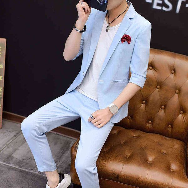 luxury suits blaze suit men's 7-point medium short sleeve 9-point pants suit summer youth thin fashion, Black
luxury suits blaze suit men's 7-point medium short sleeve 9-point pants suit summer youth thin fashion, Black