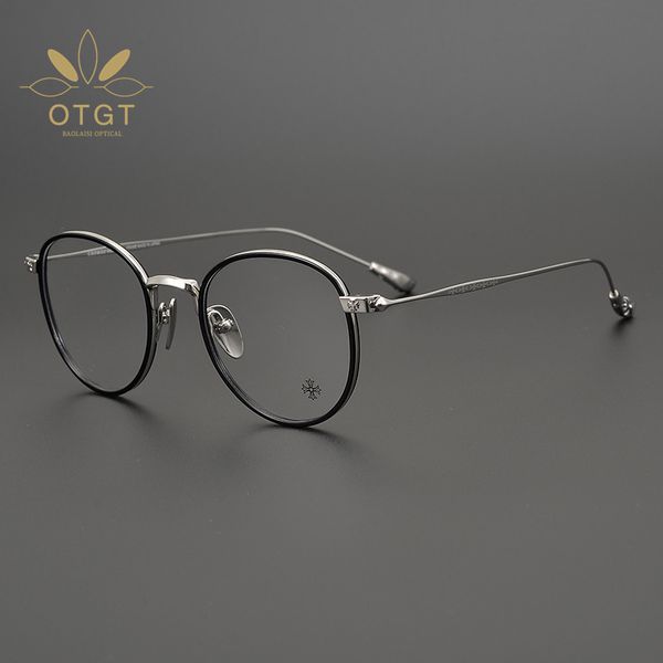 design glasses light luxury niche handmade luoxin art round myopia spectacle frame men's and women's fashion, White;black
design glasses light luxury niche handmade luoxin art round myopia spectacle frame men's and women's fashion, White;black