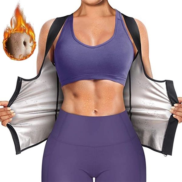 sweat enhancing vest for women workout training heat trapping zipper sauna vest slimming tank compression shirts polymer 210810, Black;white
sweat enhancing vest for women workout training heat trapping zipper sauna vest slimming tank compression shirts polymer 210810, Black;white