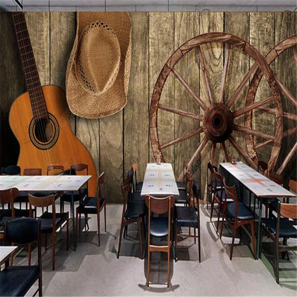 wallpapers european and american retro wall paper murals wood board guitar wheel bar ktv background industrial decoration
wallpapers european and american retro wall paper murals wood board guitar wheel bar ktv background industrial decoration