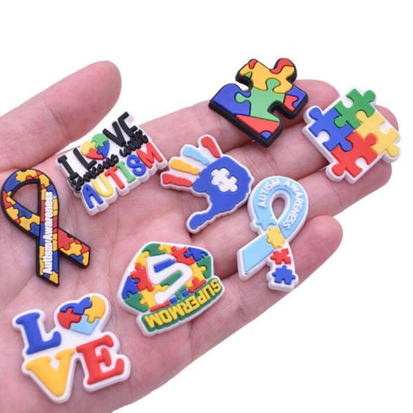 100pcs/lot custom Autism Awareness Ribibon pvc shoe charms shoecharm buckles fashion accessories soft rubber jibitz for croc shoes, White;pink
100pcs/lot custom Autism Awareness Ribibon pvc shoe charms shoecharm buckles fashion accessories soft rubber jibitz for croc shoes, White;pink