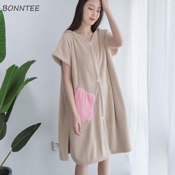women's sleepwear robes womens summer bathroom simple homewear breathable cozy korean style students basic lounge female pockets loose, Black;red
women's sleepwear robes womens summer bathroom simple homewear breathable cozy korean style students basic lounge female pockets loose, Black;red