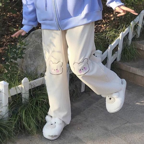 kawaii pink corduroy pants women soft girl style beige loose pants lolita cartoon korean fashion sweet wide leg pants, Black;white
kawaii pink corduroy pants women soft girl style beige loose pants lolita cartoon korean fashion sweet wide leg pants, Black;white