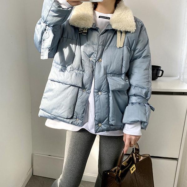 women's down & parkas cotton coat women 2021 winter korean ins thick warm loose parka with fur collar pocket mid-length jacket lr1794, Black
women's down & parkas cotton coat women 2021 winter korean ins thick warm loose parka with fur collar pocket mid-length jacket lr1794, Black