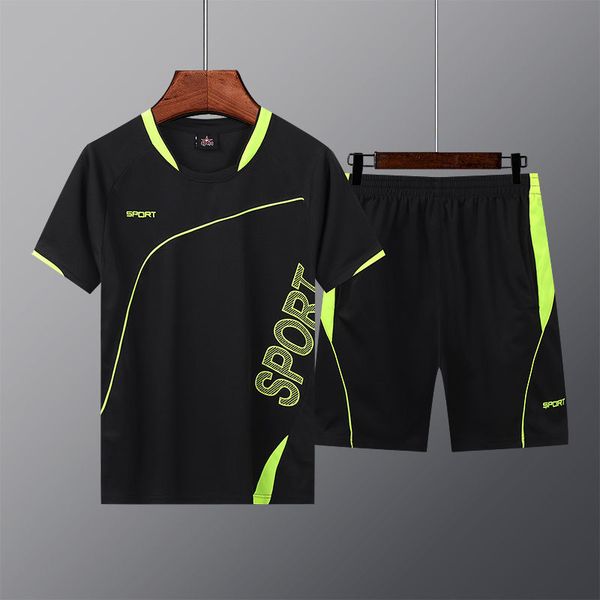 summer new sports and leisure short-sleeved shorts suit men's loose large size running fitness training quick-drying breathable black, Black;yellow
summer new sports and leisure short-sleeved shorts suit men's loose large size running fitness training quick-drying breathable black, Black;yellow