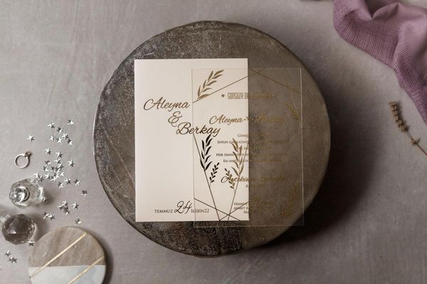 greeting cards 50 pcs wedding invitation, acrylic invitations, gold minimalist design, clear invitation
greeting cards 50 pcs wedding invitation, acrylic invitations, gold minimalist design, clear invitation