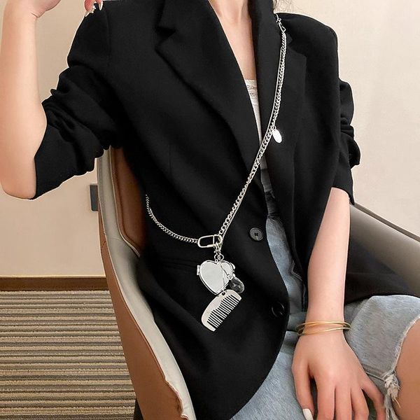 pendant necklaces fashion comb mirror long body necklace alloy chain heart korean women jewelry gifts, Silver
pendant necklaces fashion comb mirror long body necklace alloy chain heart korean women jewelry gifts, Silver