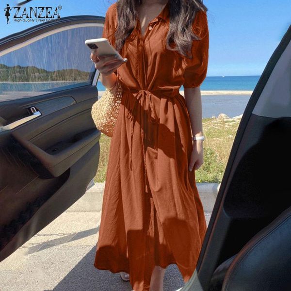 casual dresses 2021 zanzea fashion solid shirt dress women's summer sundress short sleeve midi vestidos female lapel robe femme oversiz, Black;gray
casual dresses 2021 zanzea fashion solid shirt dress women's summer sundress short sleeve midi vestidos female lapel robe femme oversiz, Black;gray