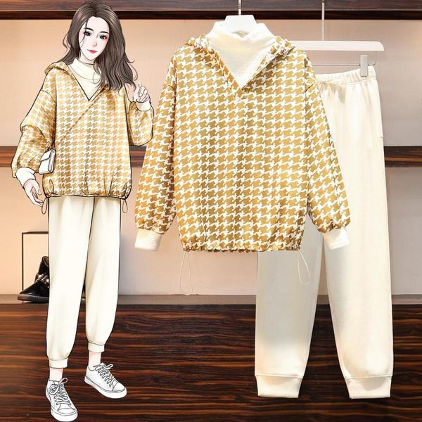 women's two piece pants tracksuit autumn plus size sweatshirts set casual oversized female sports hoodie suit corduroy long pant sets, White
women's two piece pants tracksuit autumn plus size sweatshirts set casual oversized female sports hoodie suit corduroy long pant sets, White