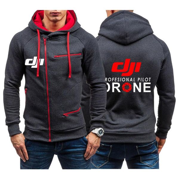 men's hoodies & sweatshirts dji professional pilot drone logo autumn hooded slim thick pullover male diagonal zipper coats, Black
men's hoodies & sweatshirts dji professional pilot drone logo autumn hooded slim thick pullover male diagonal zipper coats, Black