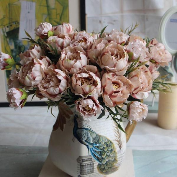 decorative flowers & wreaths 1pcs/lot artificial silk flower bouquet mini fall peony bride home wedding party decoration european fake
decorative flowers & wreaths 1pcs/lot artificial silk flower bouquet mini fall peony bride home wedding party decoration european fake