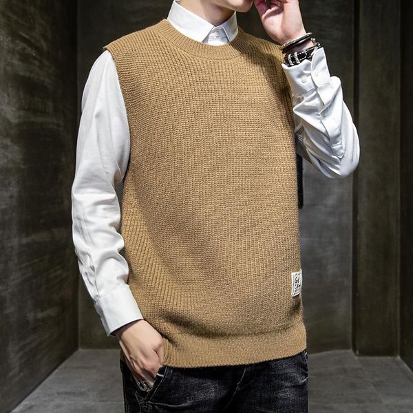 men's vests autumn winter sleeveless sweater solid color o-neck vest knitted streetwear casual pullover sweaters knitwear, Black;white
men's vests autumn winter sleeveless sweater solid color o-neck vest knitted streetwear casual pullover sweaters knitwear, Black;white