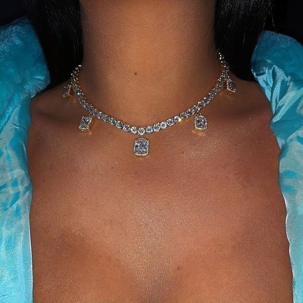 budrovky new cz tennis chain with luxury drip charm 32+10cm choker necklaces iced out bling party women jewelrydio chan contact, Silver
budrovky new cz tennis chain with luxury drip charm 32+10cm choker necklaces iced out bling party women jewelrydio chan contact, Silver
