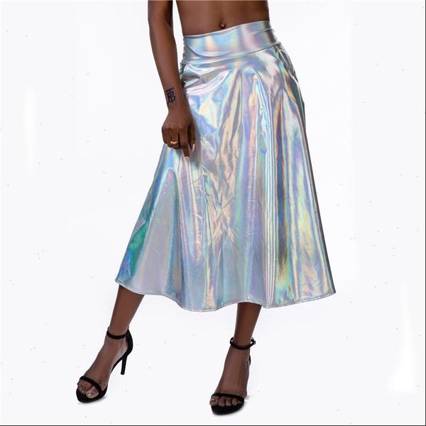 sparkle pu holographic skirts gradient color a line pocket summer women slim long skirt music festival streetwear chic, Black
sparkle pu holographic skirts gradient color a line pocket summer women slim long skirt music festival streetwear chic, Black