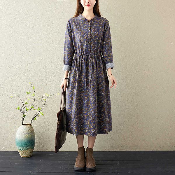 2021 autumn casual loose waist cotton linen printed long sleeved dr's large skirt, Black;gray
2021 autumn casual loose waist cotton linen printed long sleeved dr's large skirt, Black;gray