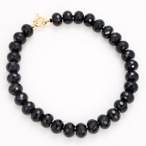 guaiguai jewelry natural 13x18mm black abacus shape rondelle faceted onyx gems stone necklace for women real gems stone lady fashion jewelle, Silver
guaiguai jewelry natural 13x18mm black abacus shape rondelle faceted onyx gems stone necklace for women real gems stone lady fashion jewelle, Silver