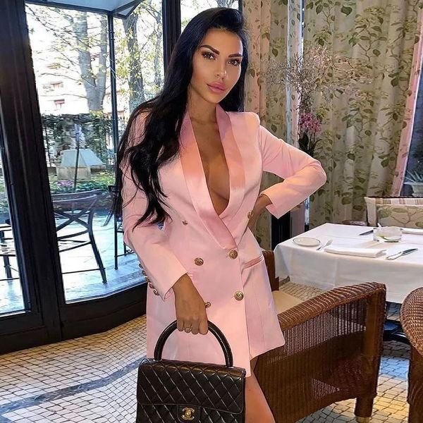 women's suits & blazers long blazer dress 2021 pink coat classic double breasted bottons buckle satin shawl collar women suit, White;black
women's suits & blazers long blazer dress 2021 pink coat classic double breasted bottons buckle satin shawl collar women suit, White;black