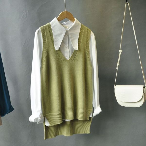 2021 solid knitted cotton multi wear sweater vest women tank loose v-neck sleeveless autumn new simple elegant office lady 4fl5, White;black
2021 solid knitted cotton multi wear sweater vest women tank loose v-neck sleeveless autumn new simple elegant office lady 4fl5, White;black